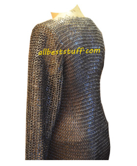 Medieval Viking Chain Mail Shirt Chest 46 Long Sleeve